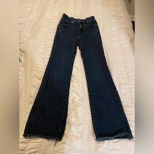 Express Cropped Flare High Rise Jeans